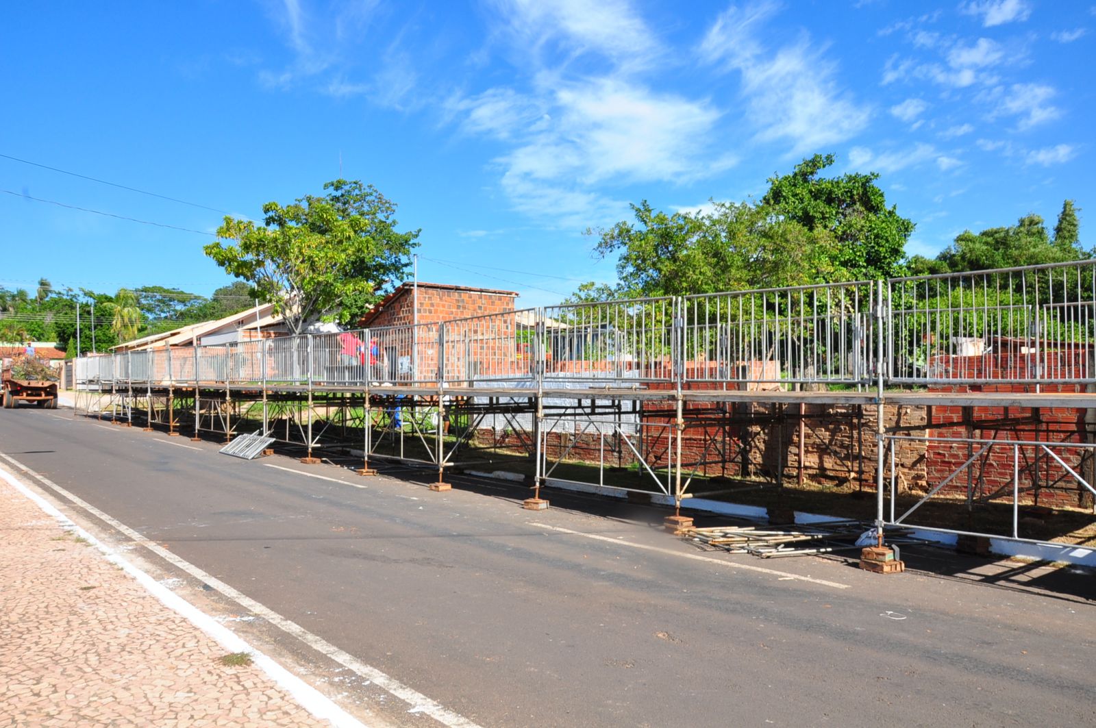 Megaestrutura está sendo montada no centro da cidade de Anastácio (Foto: Divulgação)